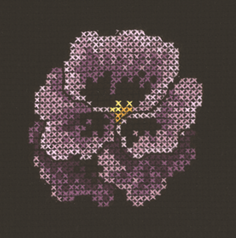 Lilla stedmoder blomst broderi