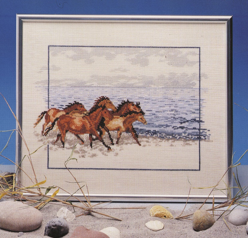 Heste ved havet broderikit