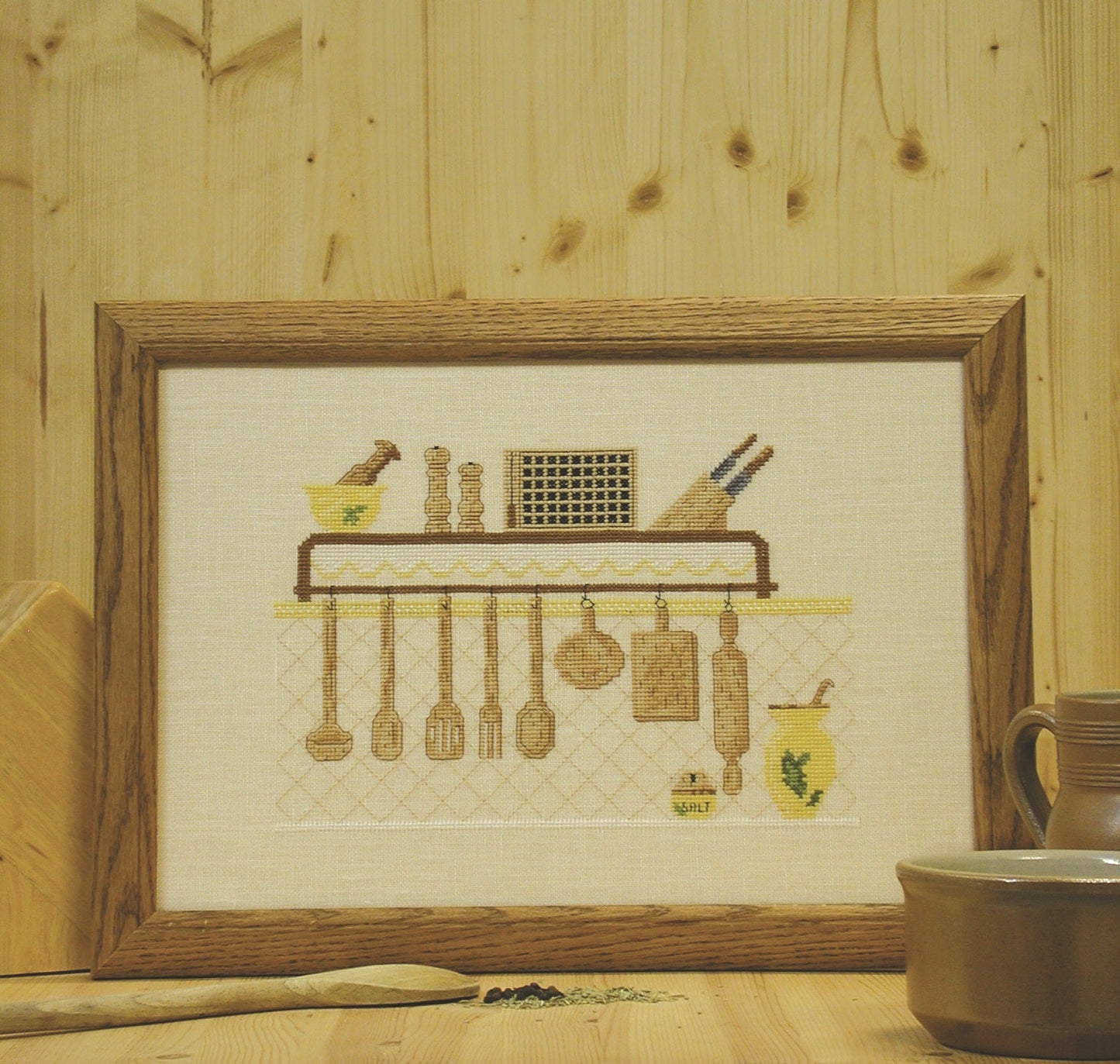 Brune køkkenting broderikit