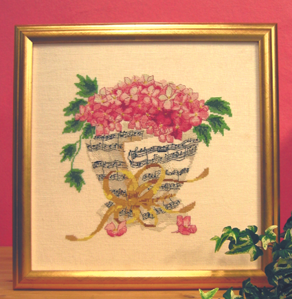 Broderikit blomster i noder