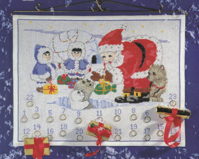 Julekalender broderikit af Julemanden på Grønland