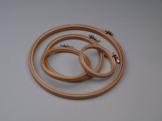 Træ broderi ring i 8, 10, 13, 20 cm