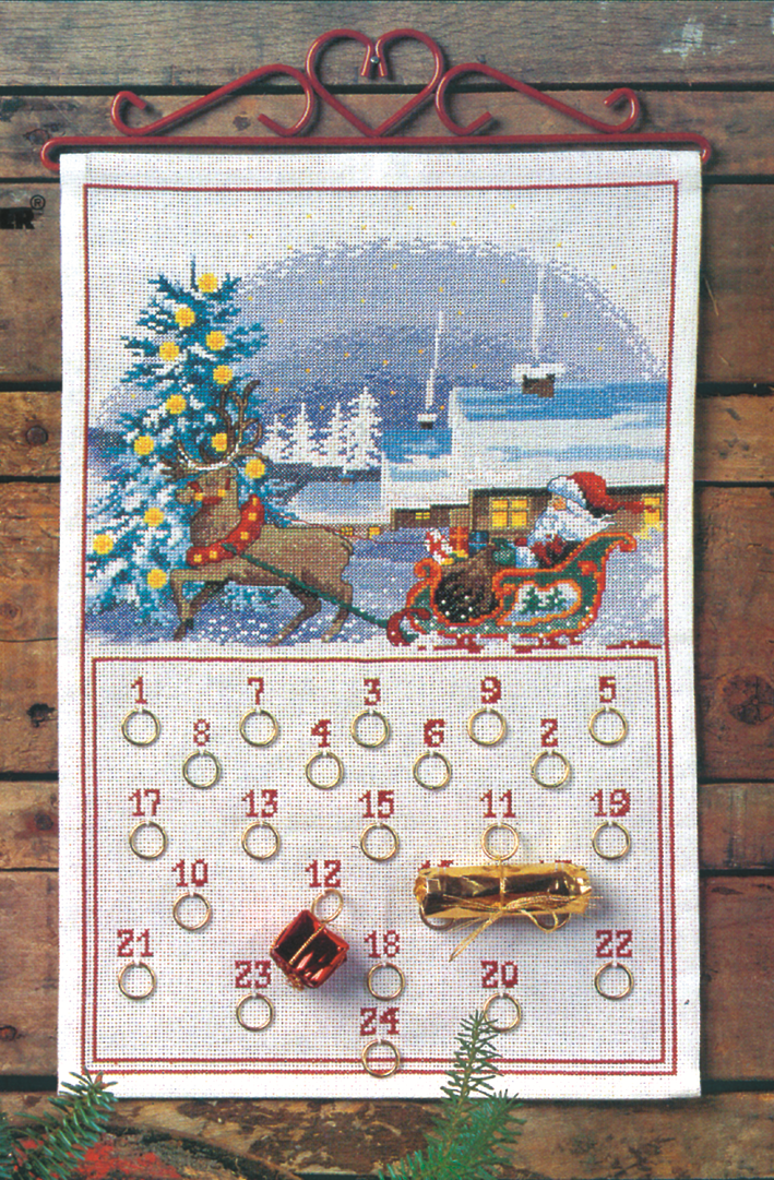 Julekalender broderikit rensdyr og kane