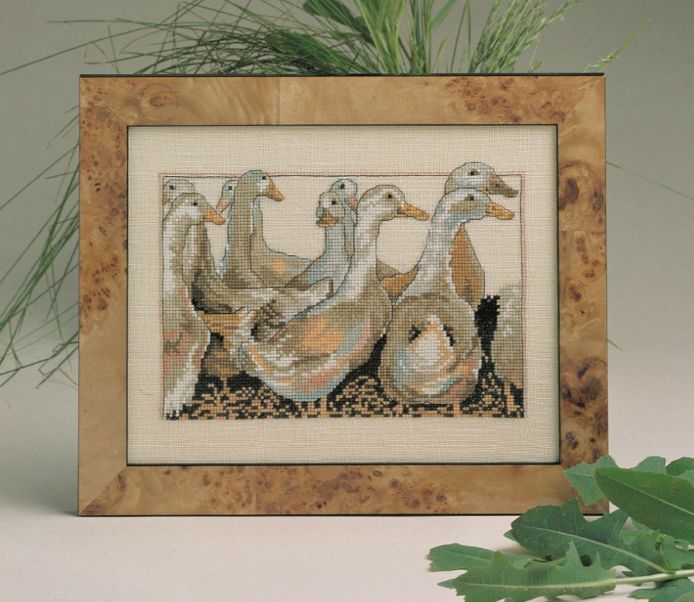 Gåseflok broderikit