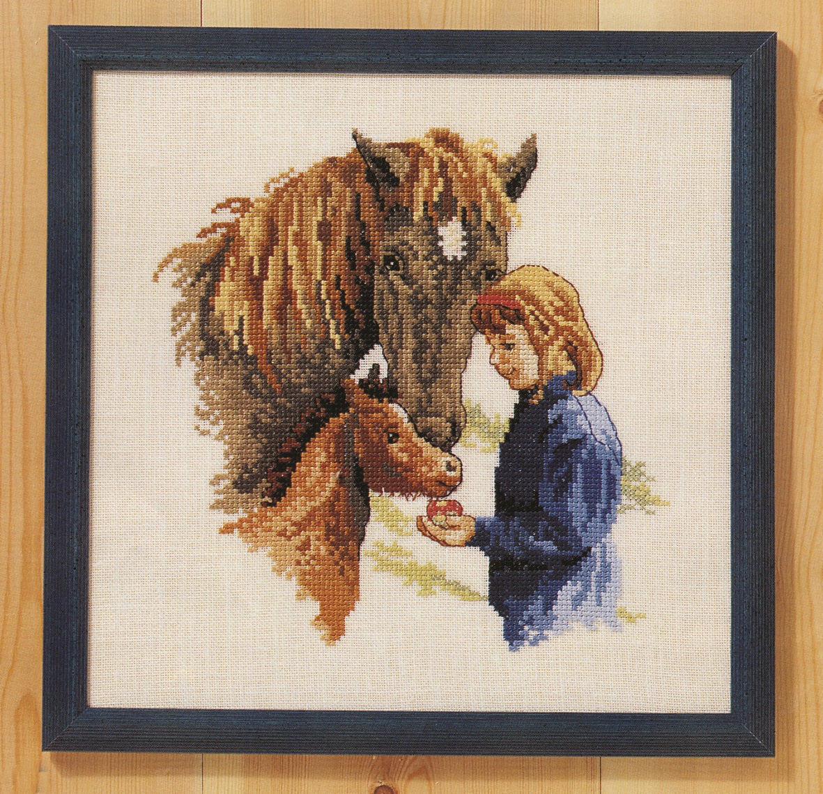 Broderikit af Barn og Heste